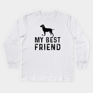 My Best Friend dog Kids Long Sleeve T-Shirt